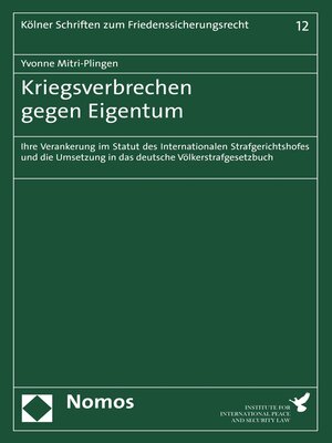 cover image of Kriegsverbrechen gegen Eigentum